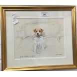 GILL EVANS (20th century), British, Terrier and Slipper, limited edition print, 619/850, signed,