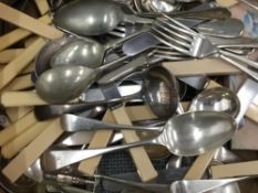 A quantity of plated cutlery