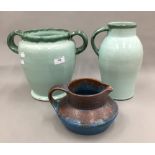 Three pieces of Denby pottery