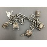 A silver charm bracelet