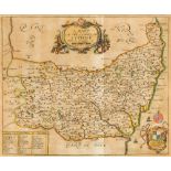 After RICHARD BLOME (1641-1705) English, A Mapp of The County of Suffolk, coloured engraving,