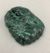 A Chinese carved jade pendant