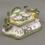 A faience inkstand