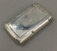 A Victorian silver cigarette case