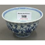 A Chinese porcelain blue and white bowl