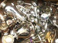 A quantity of silver plate, cutlery, etc.