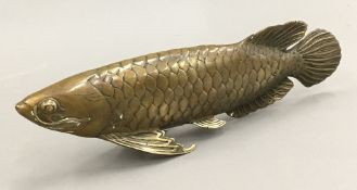 A brass model of a fish