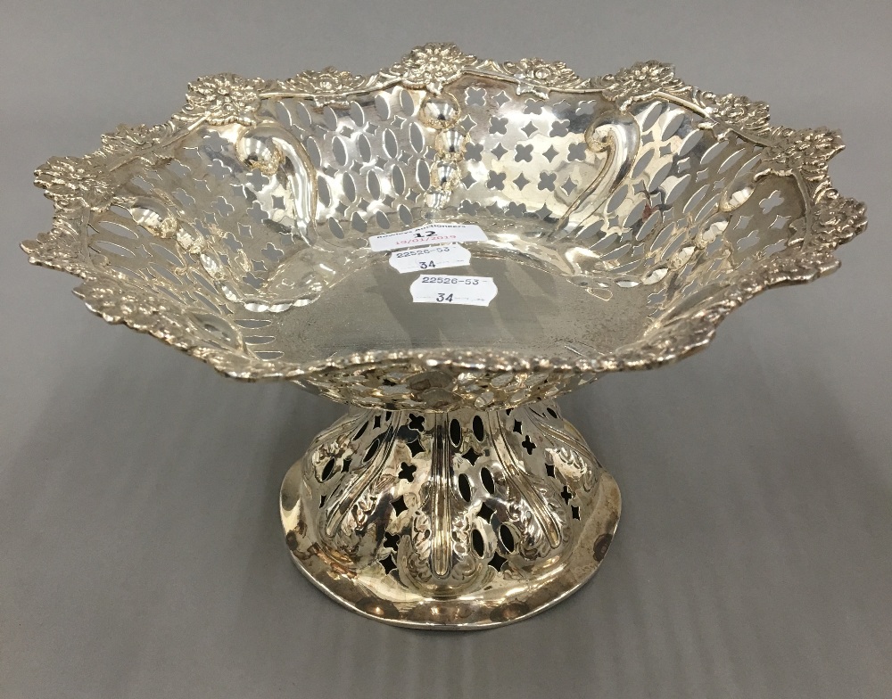 A Victorian silver tazza