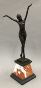 An Art Deco style bronze figurine