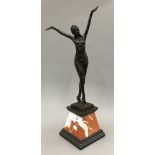 An Art Deco style bronze figurine