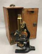 A Hearson of London vintage cased microscope