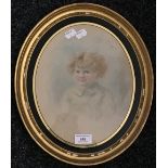 EDITH SCANNELL (19th/20th century) British, Pamela, watercolour, signed, oval framed and glazed,
