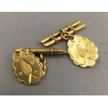 A pair of 22 ct gold cufflinks (8 grammes total weight)