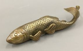 A brass model of a fish