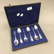 A mid 19th century harlequin set of six large teaspoons,