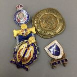 A quantity of enamel badges