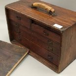 A late 19th/early 20th century CQR engineer's tool box/cabinet from A W Gamage Store