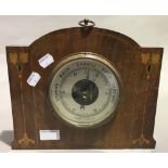 An Edwardian inlaid mahogany wall barometer