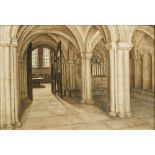 ETHEL M GRAVELY (19th/20th century) British, View of Entrance to Chapter Room, Bristol Cathedral,