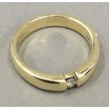 A 14 ct gold diamond set ring (5 grammes total weight)