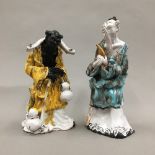 Two Japanese studio pottery figures of sages