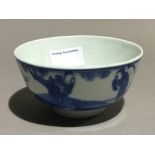 A 19th century Chinese blue and white bowl,