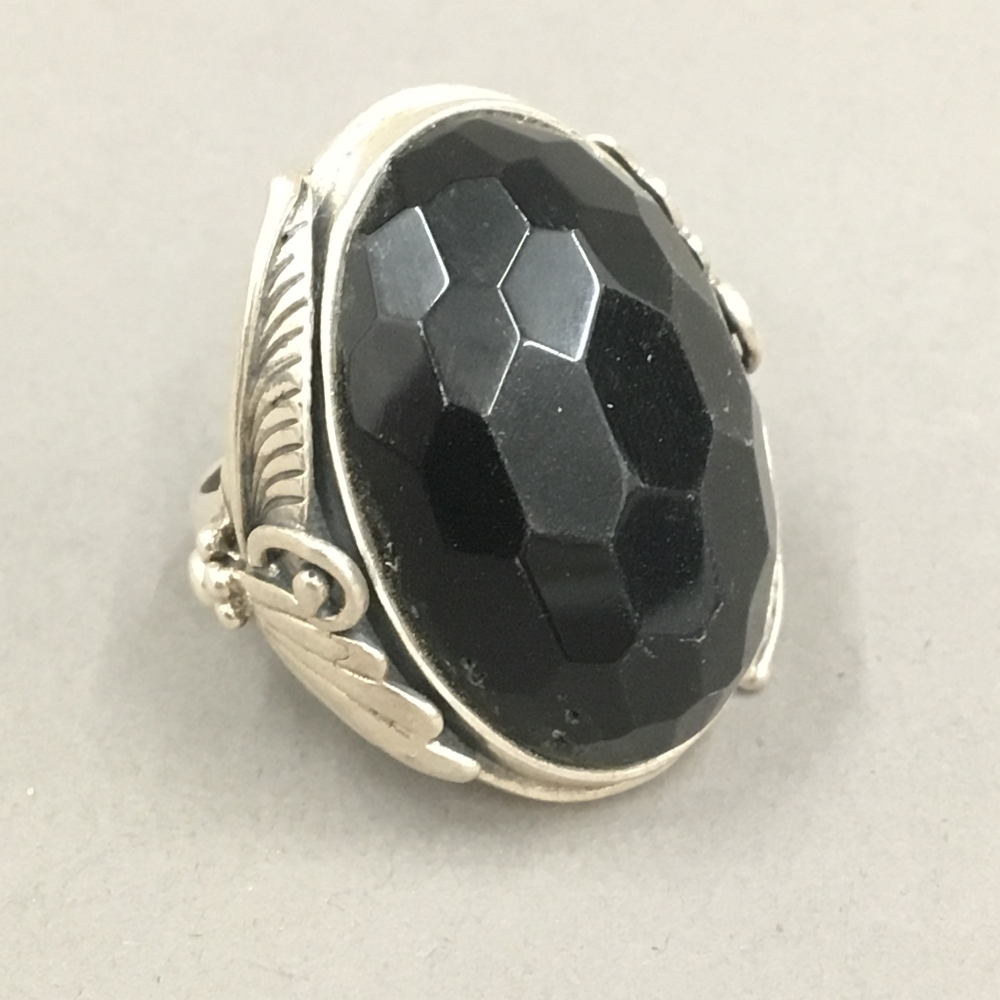 A silver dress ring