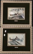 P R DE ARANJUEZ, a pair of exotic bird prints, framed,