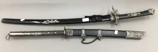 Two modern Samurai swords