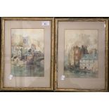 W CROZIER, two Victorian watercolours,