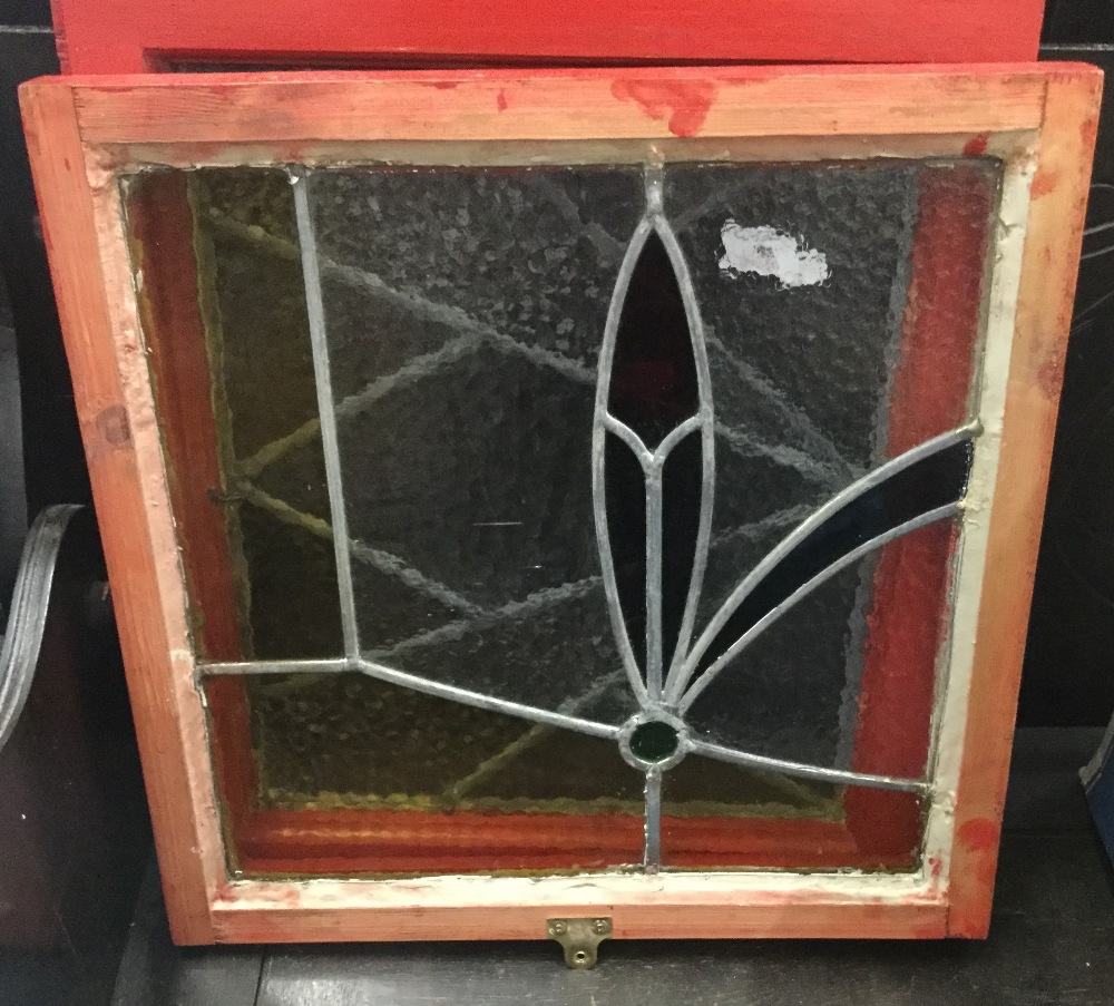 Two leaded glass windows