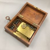 A vintage boxed GPO clock movement