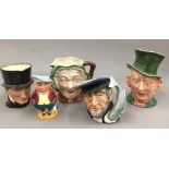 A quantity of Royal Doulton and Beswick character jugs