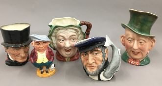 A quantity of Royal Doulton and Beswick character jugs