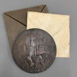 A WWI bronze death plaque to Francis Barratt Bailey,