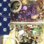 A good quantity of costume jewellery