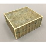 An Art Deco shagreen and ivory box