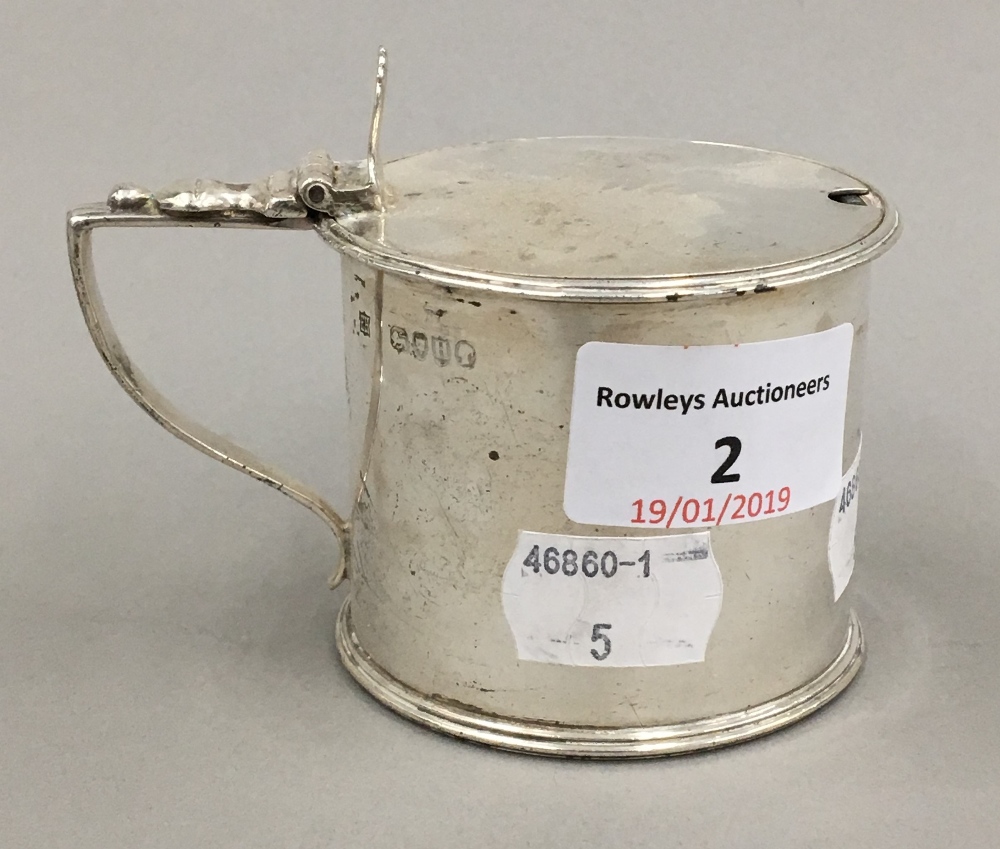 A Victorian silver mustard pot