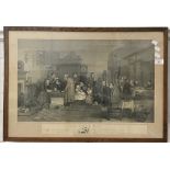 ABRAHAM RAIMBACH After DAVID WILKIE, The Rent Day, engraving, framed and glazed,