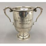 A French silver trophy cup with British Army of The Rhine presentation inscription