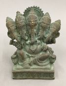 A bronze figure of Ganesh