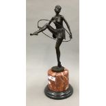 An Art Deco style bronze figurine