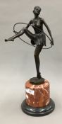 An Art Deco style bronze figurine