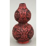 A Chinese double gourd vase