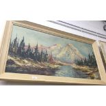Alpine Scene, oil on canvas,
