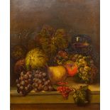 CHARLES THOMAS BAIL (1849-1925) British Still Life of Fruit Oil on board, signed, framed. 37.