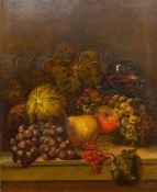 CHARLES THOMAS BAIL (1849-1925) British Still Life of Fruit Oil on board, signed, framed. 37.