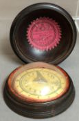 A George IV Porter's magnetic sundial, circa 1824 The 1 1/2 inch ivory coloured dial signed,