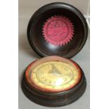 A George IV Porter's magnetic sundial, circa 1824 The 1 1/2 inch ivory coloured dial signed,