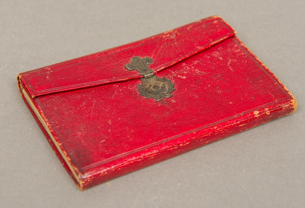 A George III leather bound pocket remembrancer for 1803 Of typical form,